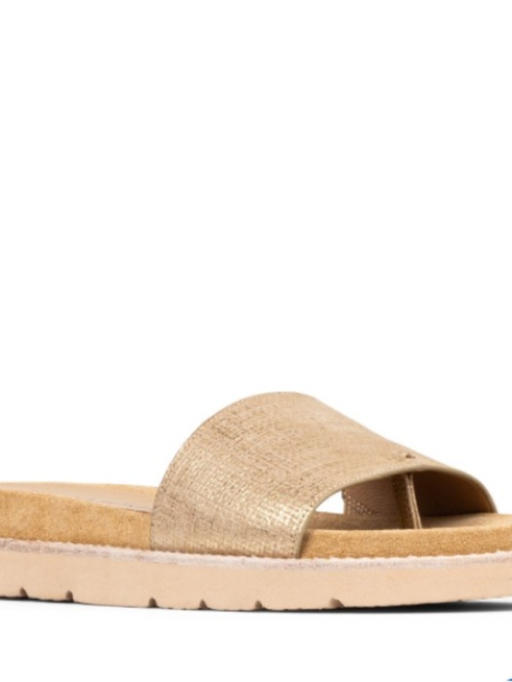 Donald J. Pliner Joella Metallic Tan Slide Sandals